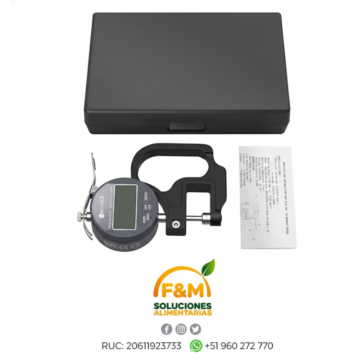 Medidor de espesor digital (0-12.7mm)