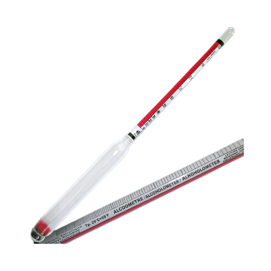 Alcohómetro 0-100% vol. y Cartier