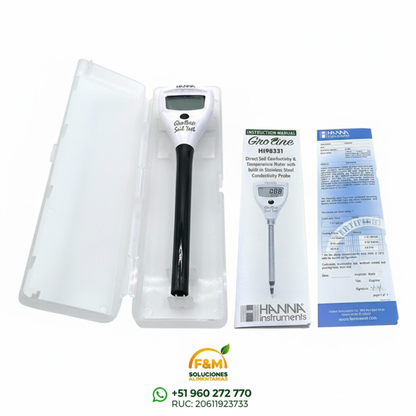 Medidor de Conductividad (EC) y Temperatura para Suelo HI98331