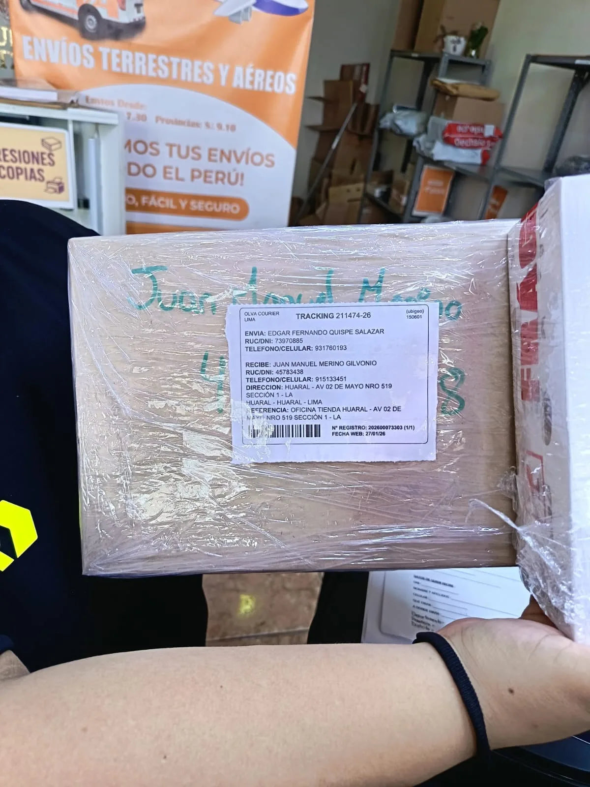 Clientes F&M — envío exitoso de equipo